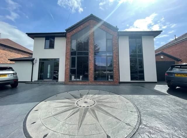 The front of the luxurious property which has recently been renovated and redesigned