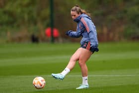 Grace Clinton had a dream debut for Bristol City. (Photo by Charlotte Tattersall - MUFC/Manchester United via Getty Images)