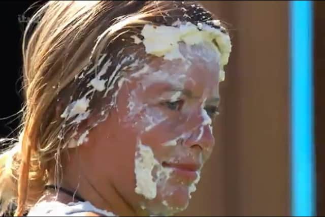 Tasha Ghouri was pied by Davide Sanclimenti, Dami Hope and Luca Bish (Photo by ITV)
