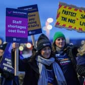 Nursing staff are on the picket line at hospitals across England in a dispute over pay. Photo; Getty Images
