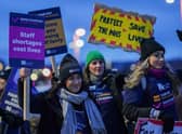 Nursing staff are on the picket line at hospitals across England in a dispute over pay. Photo; Getty Images