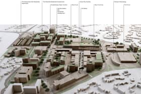 A model of the development framework for Wythenshawe Civic Centre. Photo credit: Manchester City Council