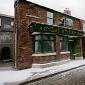 The famous Corrie cobbles Credit: Getty