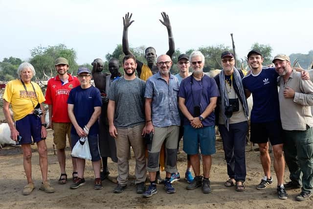 A Lupine Travel tour group in South Sudan. Credit: Lupine Travel