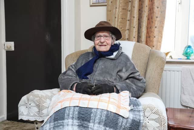 Ivor Gardner, a 103-year-old WW2 veteran who has spent the winter without heating after an energy left him without a working meter is keeping warm - under tea towels and wearing oven gloves.