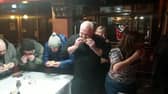 Hometown hero Barry Rigby gobbled up a hat-trick of victories in the World Pie Eating Championships Credit: via SWNS