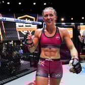 Dakota Ditcheva fighting at the PFL World Championships night in Madison Square Garden, New York. Photo: Cooper Neill/Getty Images