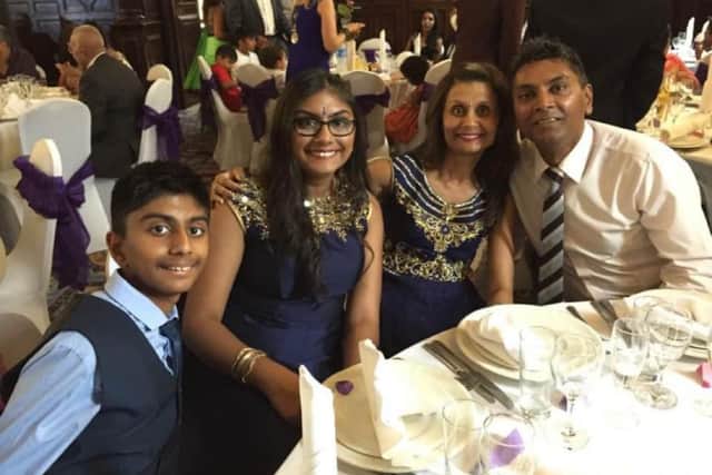Jenna Patel and brother Liam and parents Priti and Manish