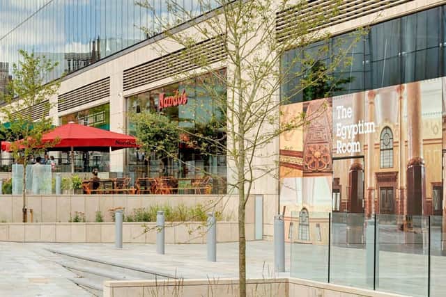 Plans for a food hall in Oldham Town Hall. Photo: Oldham council/BDP