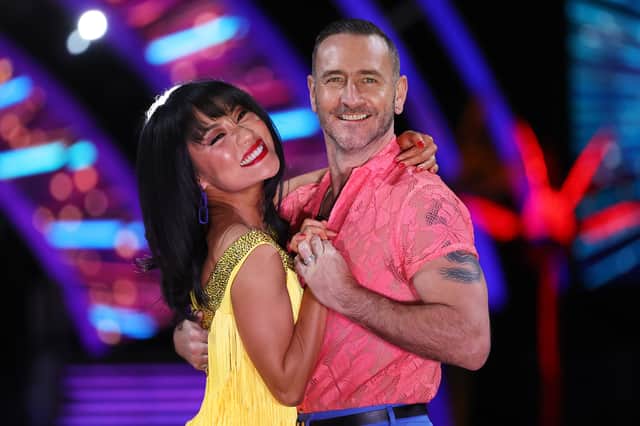 Will Mellor and Nancy Xu pose during the 'Strictly Come Dancing: The Live Tour 2023' photocall at Utilita Arena Birmingham on January 19, 2023 in Birmingham, England. (Photo by Cameron Smith/Getty Images)