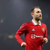 Christian Eriksen was replaced with an ankle injury as Manchester United beat Reading 3-1 in the FA Cup. Credit: Getty.