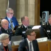 GMP chief constable Stephen Watson at the Police, Fire and Crime Panel on January 26, 2023. Credit: GMCA