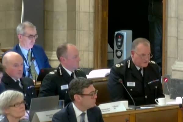 GMP chief constable Stephen Watson at the Police, Fire and Crime Panel on January 26, 2023. Credit: GMCA