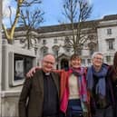 Rev Mark Coleman (left) with three other Insulate Britain supporters he went on trial with in London