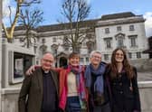 Rev Mark Coleman (left) with three other Insulate Britain supporters he went on trial with in London