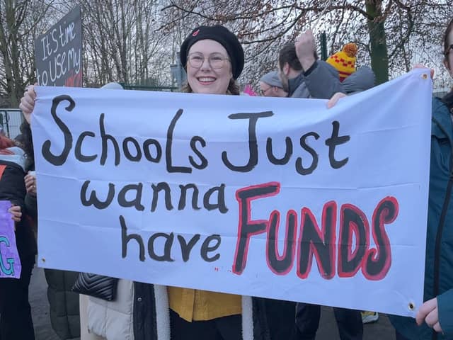 Teachers on strike in Manchester 