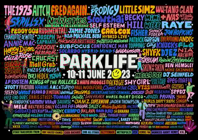 Parklife 2023 line-up poster (Photo: Parklife)
