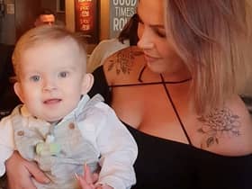 Ashleigh Bamber and Rowan-George Woodruff Credit: SWNS