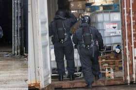 The drug raid in Royton, Oldham Credit: GMP