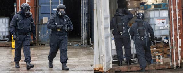 The drug raid in Royton, Oldham Credit: GMP
