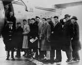 Johnny was part of the Busby Babes, with some of his team mates and Man Utd staff seen here boarding the ill-fated flight Credit: AFP via Getty Images