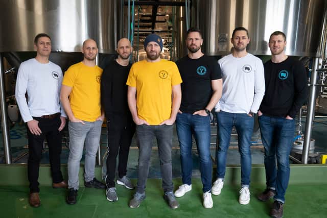 The seven McAvoy siblings behind Seven Bro7hers Brewery. Photo: Jon Super