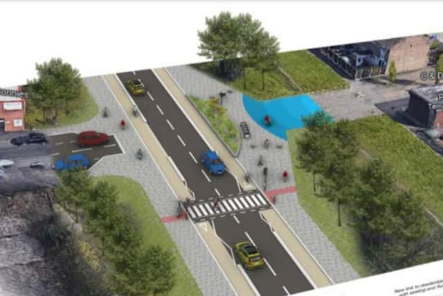 How a section of the A662 Ashton Old Road could look with active travel measures in place. Photo: Manchester City Council