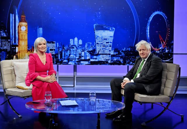 Nadine Dorries will interview Boris Johnson on Talk TV show Friday Night with Nadine
