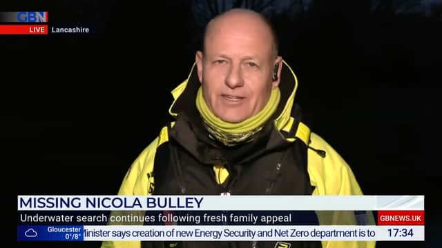 Peter Faulding who is assisting in the search for Nicola Bulley Credit: GB News