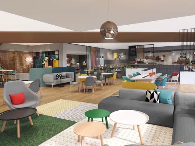 The lounge area at Holiday Inn Manchester Airport