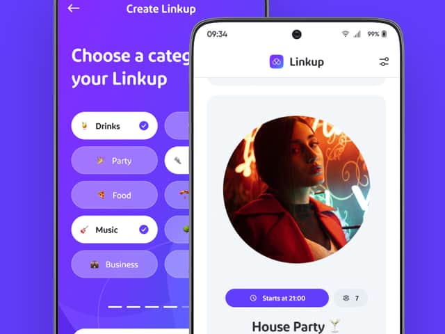 The user interface for Linkup