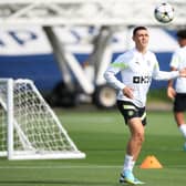 Phil Foden returned to Manchester City training. Credit: Getty.
