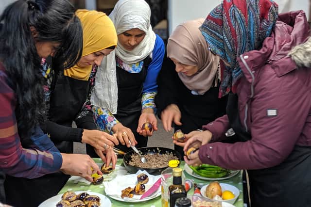 Food sharing is an important part of Heart and Parcel’s work. Photo: Ayça Yüksel Özer