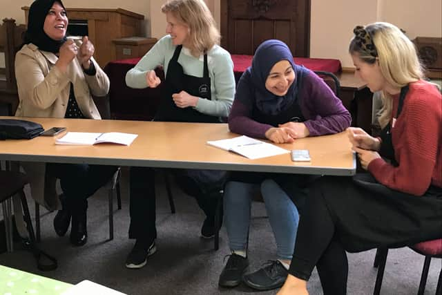 One of Heart and Parcel’s sessions combining food with developing English language skills. Photo: Ayça Yüksel Özer