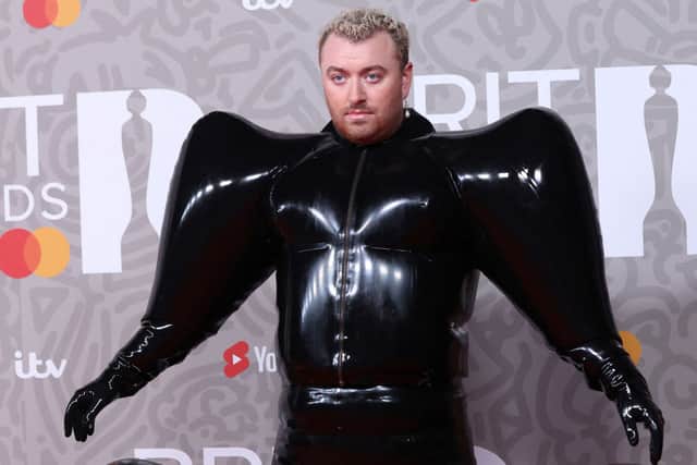 Sam Smith at the Brit Awards 2023. (Credit Getty)