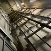 An image from the lift surfing video at Manchester Airport. Credit: RYEGI