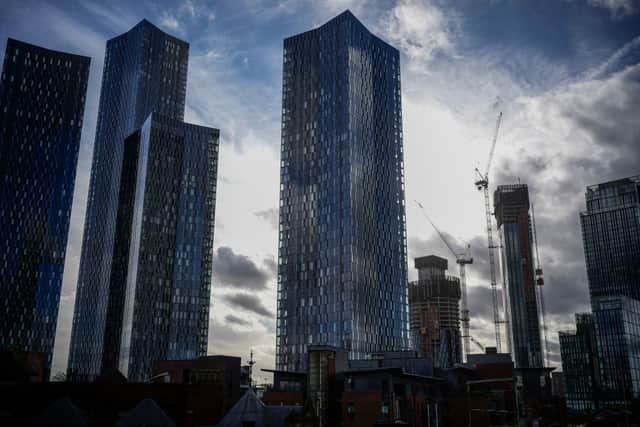 Construction began on the high-rise towers that now form Deansgate Square in 2016. By 2018, the square’s South Tower had surpassed the Beetham Tower as the tallest building in the city. And that’s not the end of the area’s development story. Within the last few weeks, plans for another tower at the Jackson Street cluster have emerged. If approved, the 70-storey building, known as the Lighthouse, will not only be the tallest building in Manchester, but the tallest building in the UK outside of London. (Photo by Christopher Furlong/Getty Images)