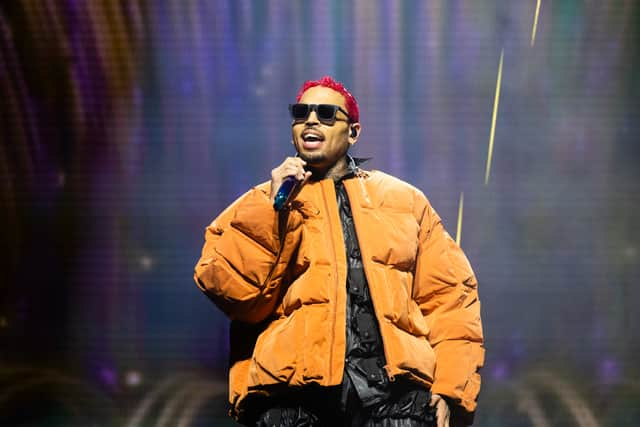 Chris Brown at London’s O2 (Samir Hussein)