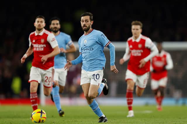 Bernardo Silva said he is enjoying the challenge of playing in multiple positions for Manchester City. Credit: Getty.