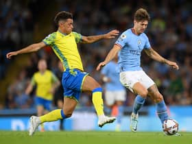 John Stones is missing for Manchester City against Nottingham Forest. Credit: Getty.