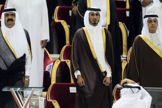 Sheikh Jassim bin Hamad al-Thani (centre)  is just one of the prospective new owners of Manchester United Football Club  (Image: Getty Images) 