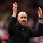 Erik ten Hag was not happy with Manchester United’s start against Leicester. Credit: Getty.