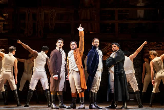 The London cast of Lin Manuel Miranda’s smash hit musical Hamilton, coming to Manchester at the end of 2023. Credit: Hamilton