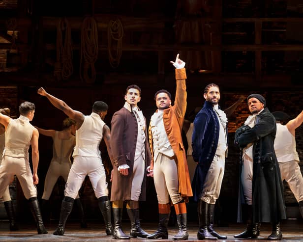 The London cast of Lin Manuel Miranda’s smash hit musical Hamilton, coming to Manchester at the end of 2023. Credit: Hamilton