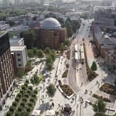 An aerial view of the how the new Station Square could look Credit: Rochdale council.