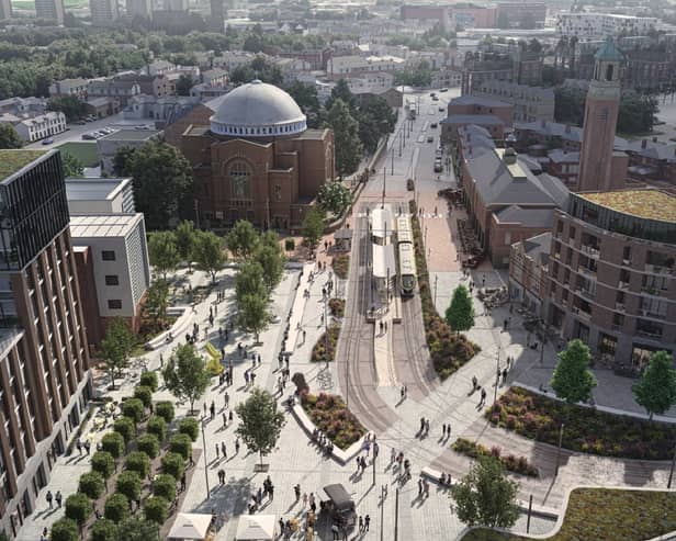 An aerial view of the how the new Station Square could look Credit: Rochdale council.