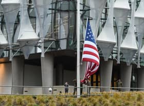 US Embassy in London in 2018. (Photo by Leon Neal/Getty Images)