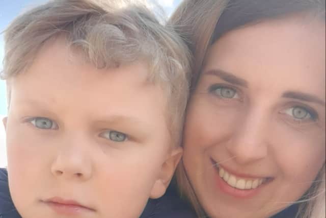 Natalia Hrubova and her son Andriy. Credit: Natalia Hrubova