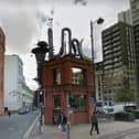 The Tib Street Horn, the symbolic gateway to the Northern Quarter,  was taken down in 2017. It featured remnants of an old hat factory. Credit: Google Maps