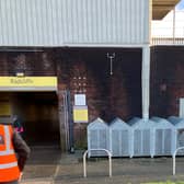New cycle storage facilities at Radcliffe station on the Metrolink. Photo: TfGM